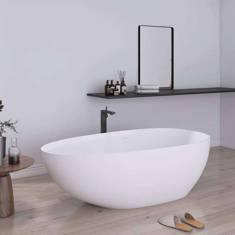 Solid Surface Freestanding Soaking Bathtub