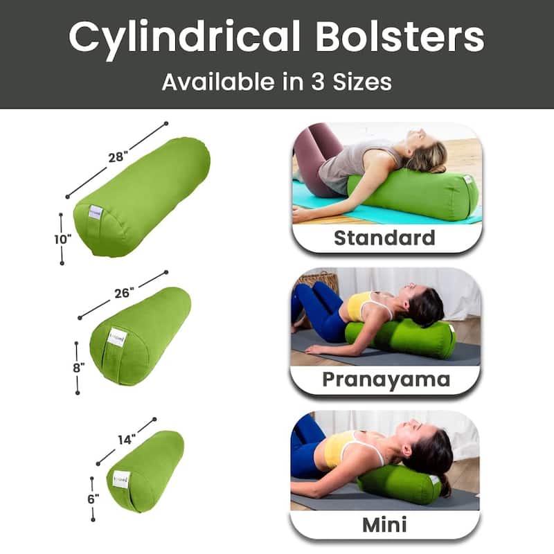 Sol Living Cylindrical Cotton Yoga Bolster