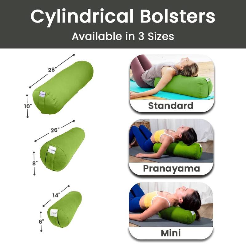 Sol Living Cylindrical Yoga Bolster Mini Meditation Cushion - Cotton - 14" x 6" x 6"