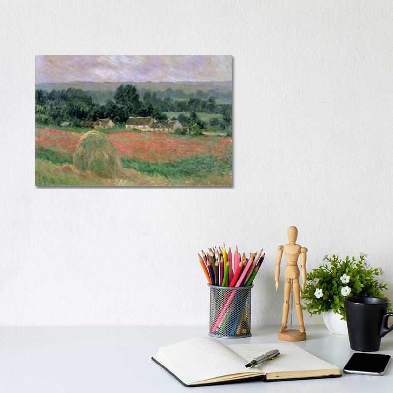 iCanvas "Haystack at Giverny, 1886 " by Claude Monet Canvas Print - 8x12x0.75