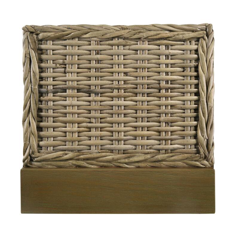 Almaden Kubu Grey Woven Rattan Queen Panel Headboard