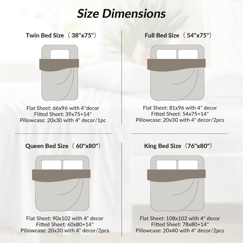 Polyester Bedding Sheets and Pillowcases by HULALA HOME