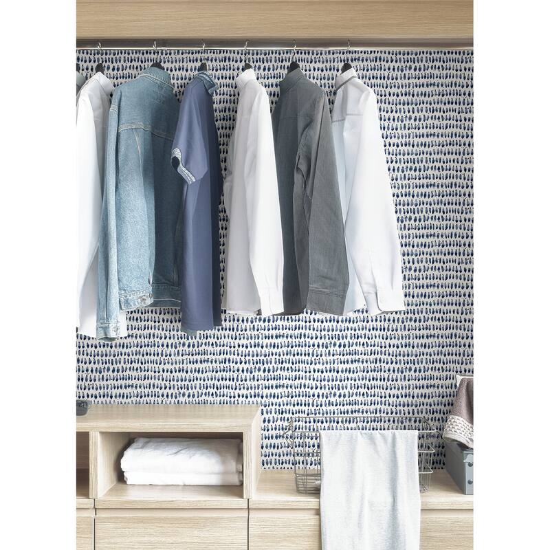 InHome Scott Living Mystical Navy Peel & Stick Wallpaper