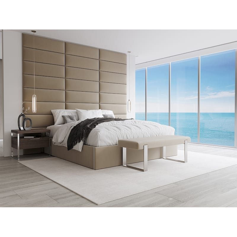 Vant Upholstered Bed Bench - Velvet Sand Storm