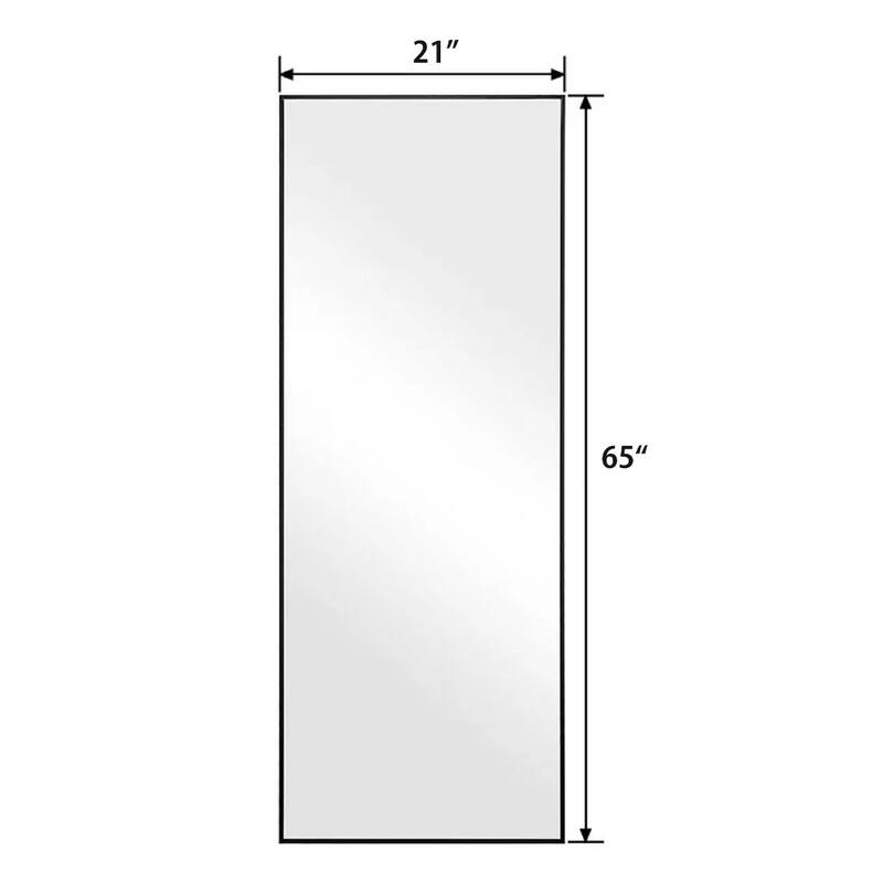 Full Length Mirror Lighted Vanity Body LED Wall-Mounted Mirror Big Size Rounded Corners, Bedroom, Living Room