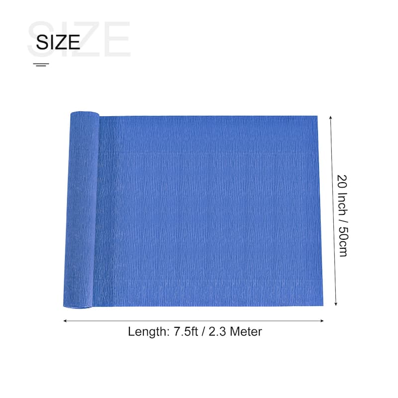 Crepe Paper Roll Crepe Paper Decoration 7.5ft Long 20 Inch Wide - Blue