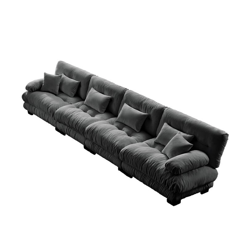 Free Combination Modular Chenille Sectional Sofa Comfy Cloud Couch for Living Room