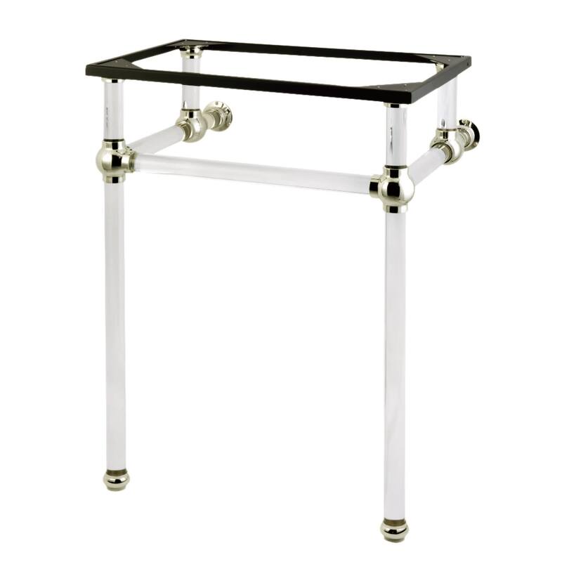 Kingston Brass Templeton 24" Acrylic Wall Mounted Console Legs - Polished Nickel