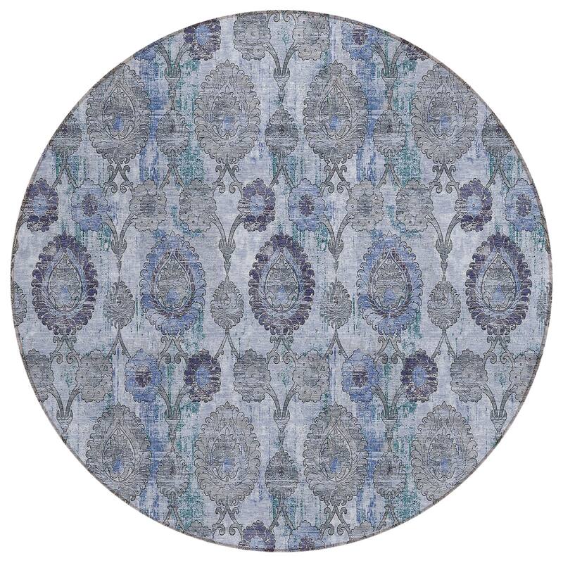 Machine Washable Indoor/ Outdoor Chantille Traditional Floral Rug