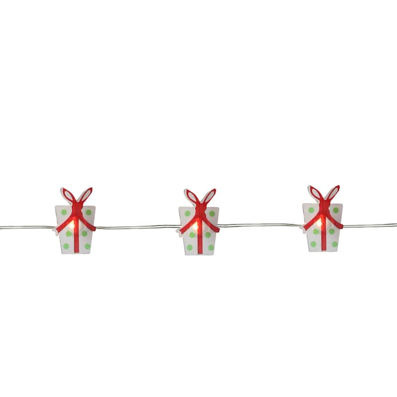 20 Warm White LED Wrapped Christmas Presents Fairy Lights - 6 ft Silver Wire - 6'