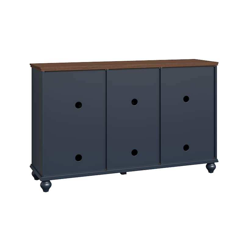 55" Vintage Style Kitchen Accent Buffet Sideboard Cabinet w/ Drawers - 55" in Width