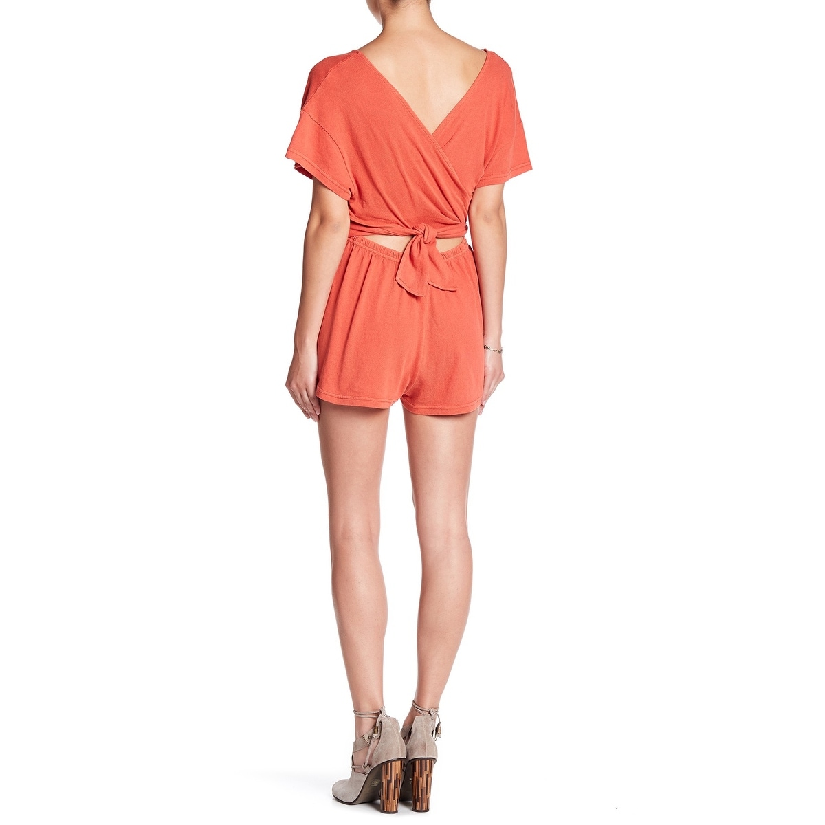 free people orange romper