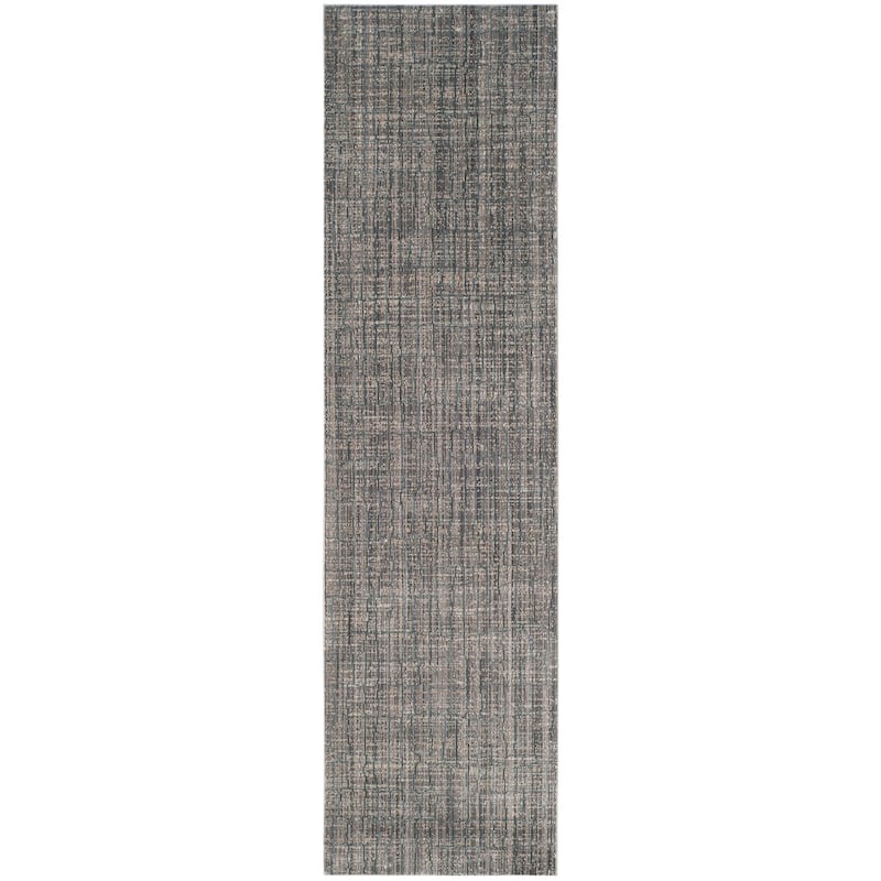SAFAVIEH Valencia Shareen Distressed Vintage Boho Oriental Polyester Rug - 2'3" x 8' Runner - Grey/Multi