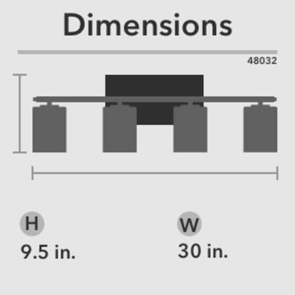 dimension image slide 5 of 7, Hunter Kerrison Bathroom Vanity Wall Light - Contemporary, Industrial, Transitional - Damp Rated!