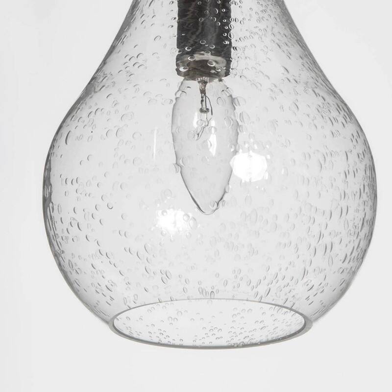 Marro Modern Farmhouse Mini Pendant Seeded Glass Teardrop Islands Lights for Dining Room
