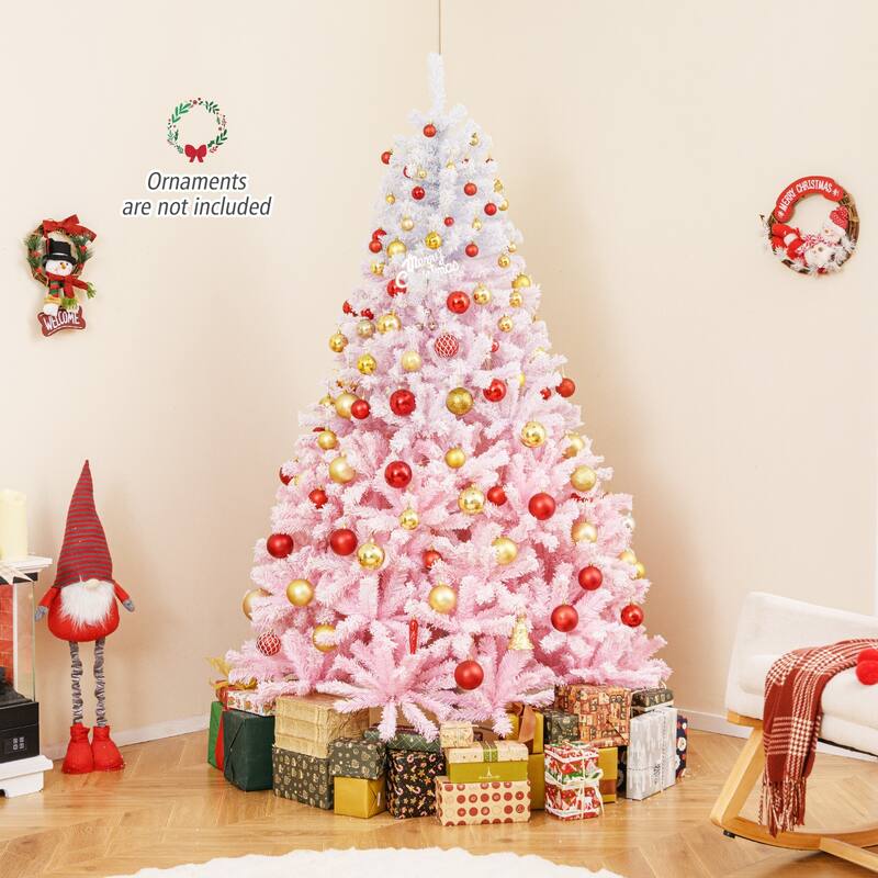 Costway 5/6/7/8 FT Artificial Christmas Tree with 456/820/1264/1774 - See Details