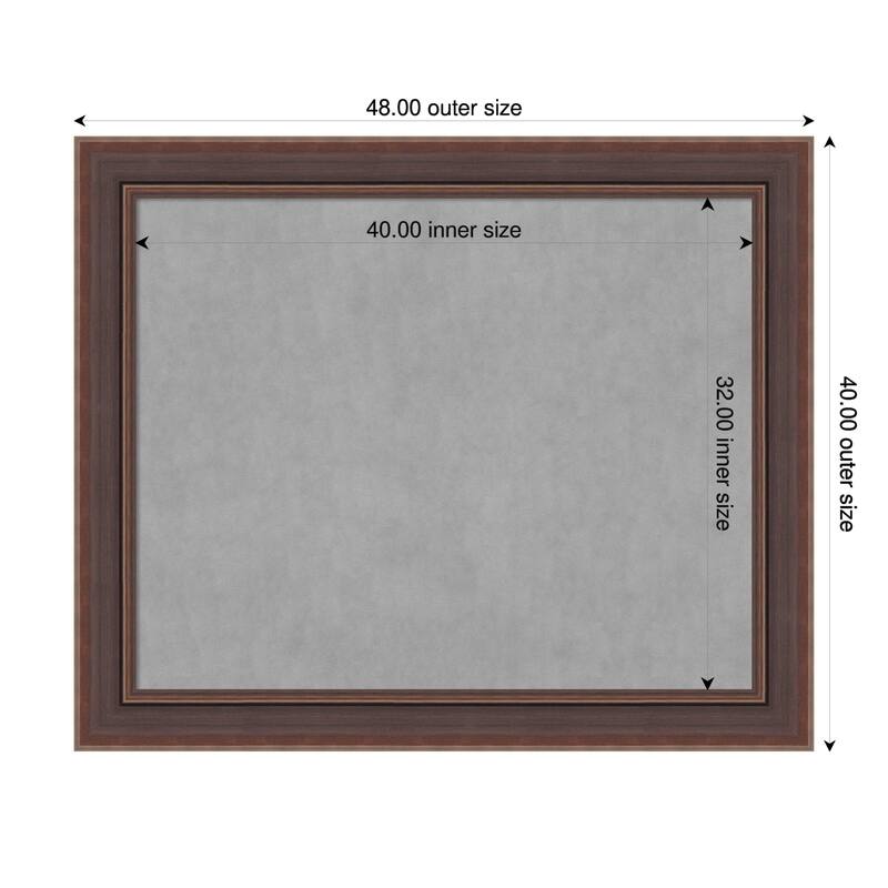 Amanti Art Moab Brown Bronze Framed Magnetic Board - 48 x 40 in