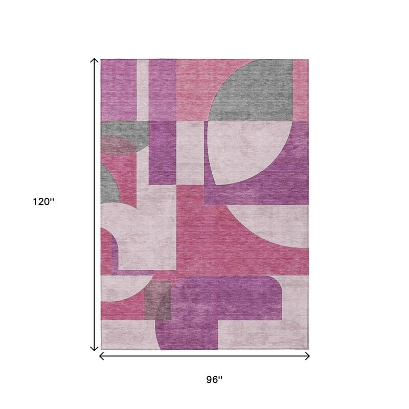 HomeRoots Geometric Modern Rectangle Outdoor Rug