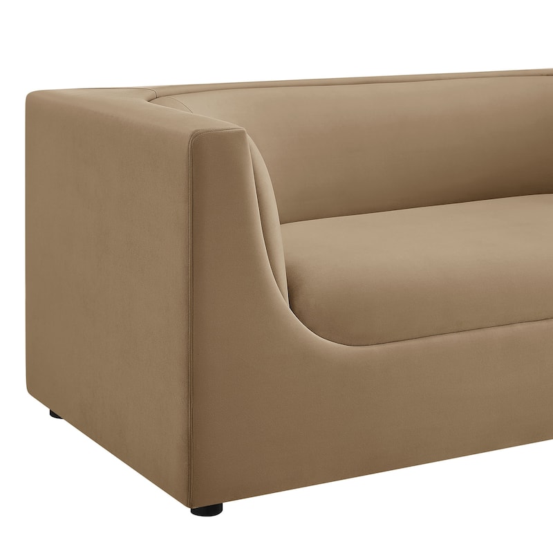 Hilda 67" Curved Back Performance Velvet Loveseat