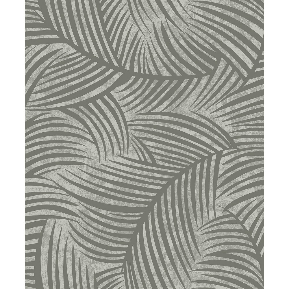 Seabrook Designs Zephyra Palms Glass Beaded Non-Woven Unpasted Wallpaper