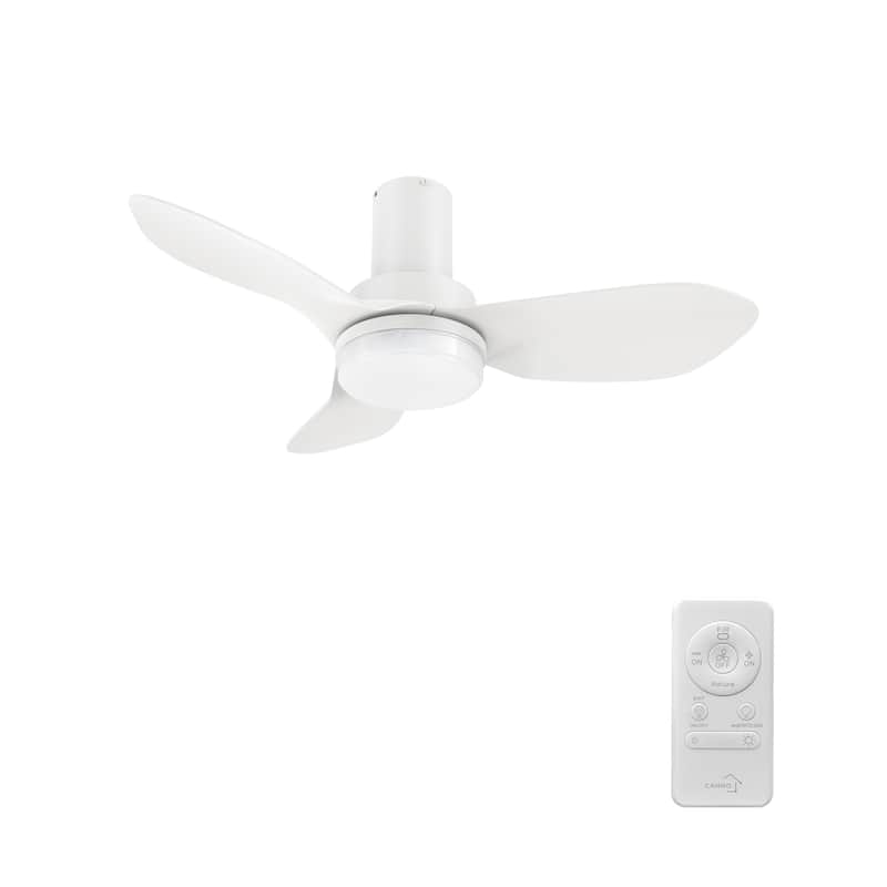 CARRO Haddington 36" ABS 3-Blade Indoor Ceiling Fan with Light and Remote Control