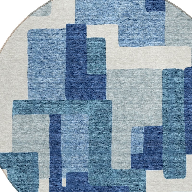 HomeRoots Abstract Transitional Rectangle Outdoor Rug
