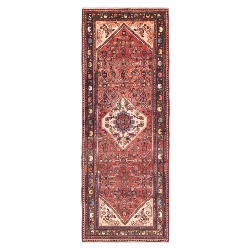 ECARPETGALLERY Hand-knotted Andelz Red Wool Rug - 3'6 x 9'9