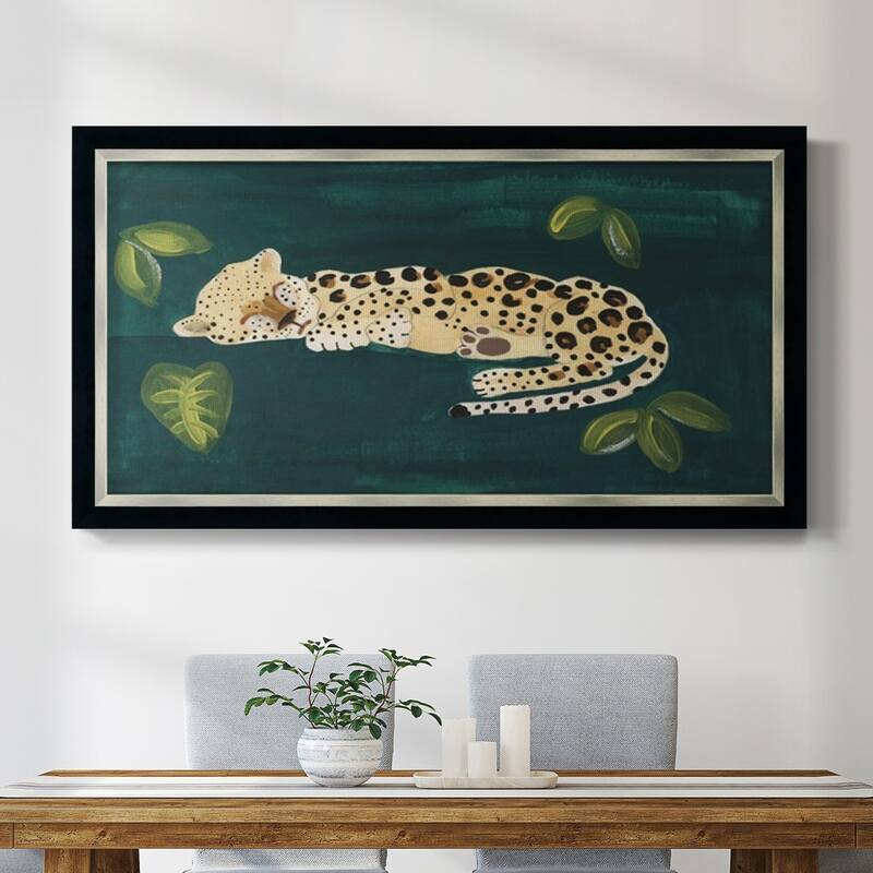 Lethargic Leopard II Premium Framed Canvas- Ready to Hang