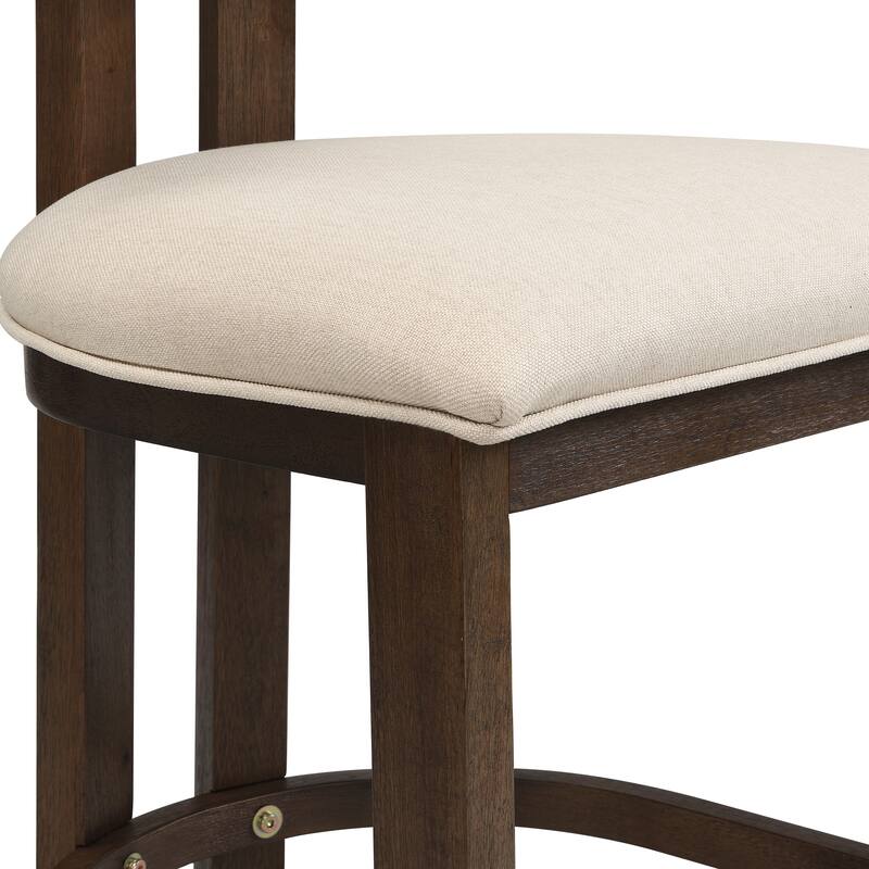 Christopher Knight Home - Dovey Contemporary Upholstered 26-Inch Counter Stool Set of 2 with Rubberwood Frame