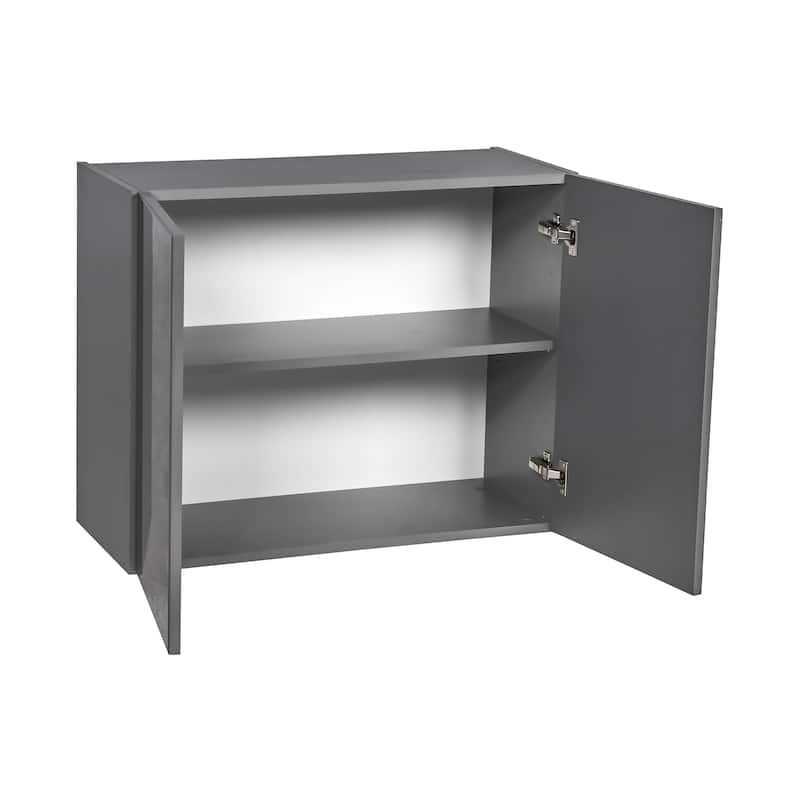 24" x 24" Wall Cabinet-Double Door-Grey - 24 x 24 x 12