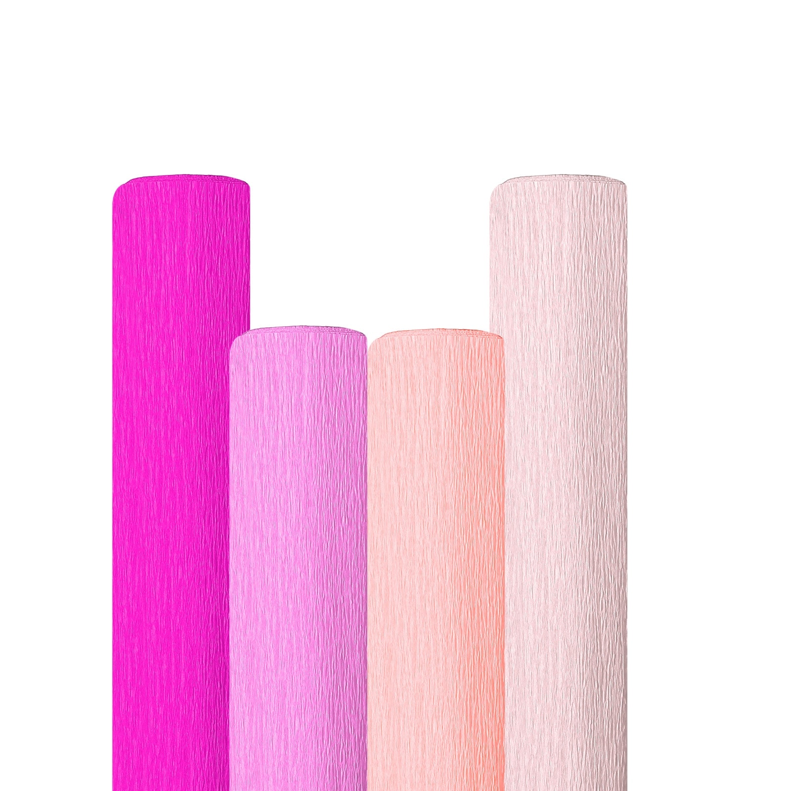Crepe Paper Streamers 3 Rolls 7.5ft in 3 Colors for DIY Decorations(Light  Pink,Dark Pink,Hot Pink) 