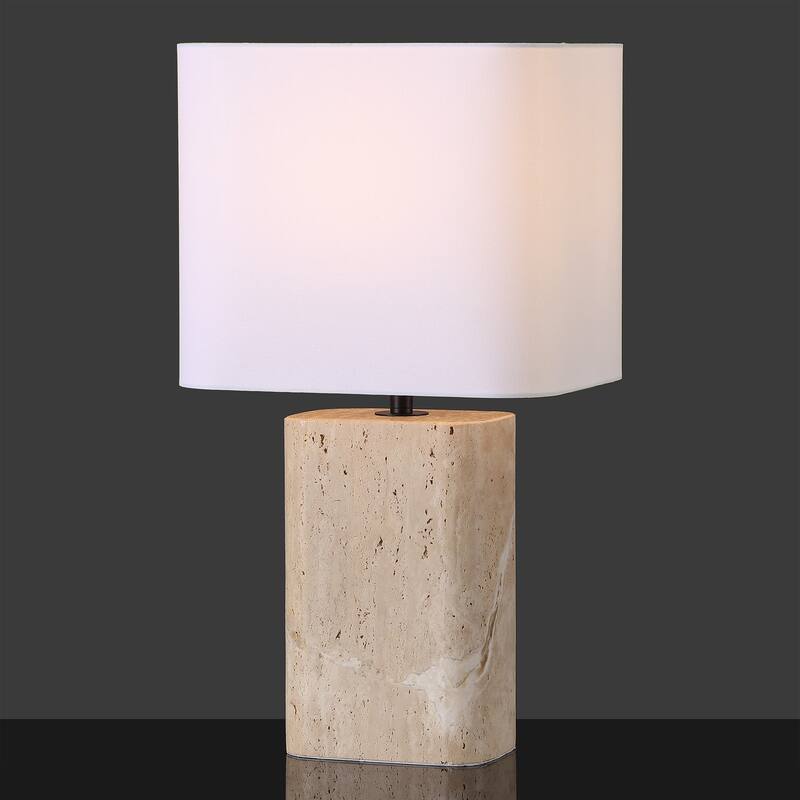 SAFAVIEH Couture Lisabryna Travertine Table Lamp - 12"W x 10"D x 22"H