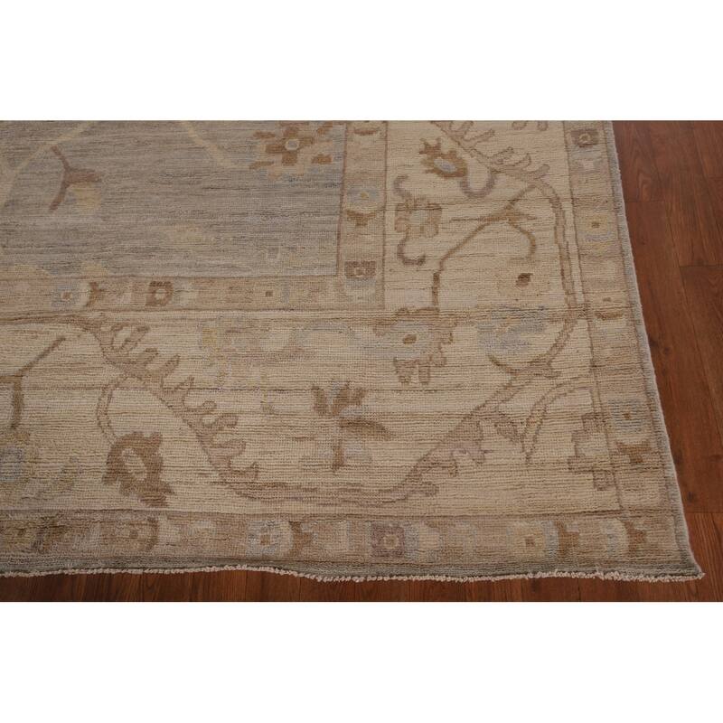 Oushak Vegetable Dye Area Rug Handmade Wool Carpet - 8'3" x 9'9"