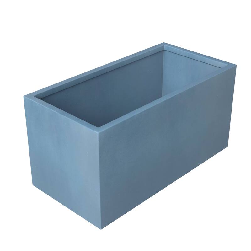 Bloom Rectangular Planter in Fiberstone and MgO Clay for Indoor Outdoor