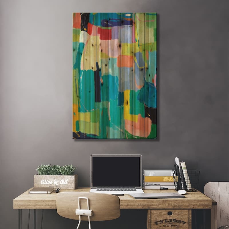 Urban Essay XIV Print On Wood by Kim Parker - Multi-Color