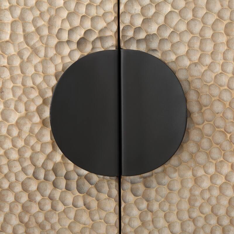 Uttermost Lunar 4 Door Elm Wood Cabinet - 33.4'' H X 53.7'' W X 15'' D