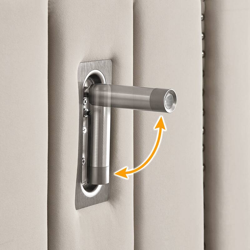 Queen Size Upholstered Bed Frame , Vertical Stripe Design with Buttons Around Platform Bed with Headboard