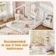 preview thumbnail 9 of 28, Gymax Wooden House Bed Twin to King Daybed w/ Safety Rails & Decorable