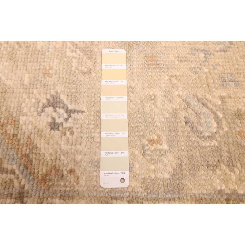 ECARPETGALLERY Hand-knotted Kavya Oushak Light Khaki Wool Rug - 5'10 x 8'11