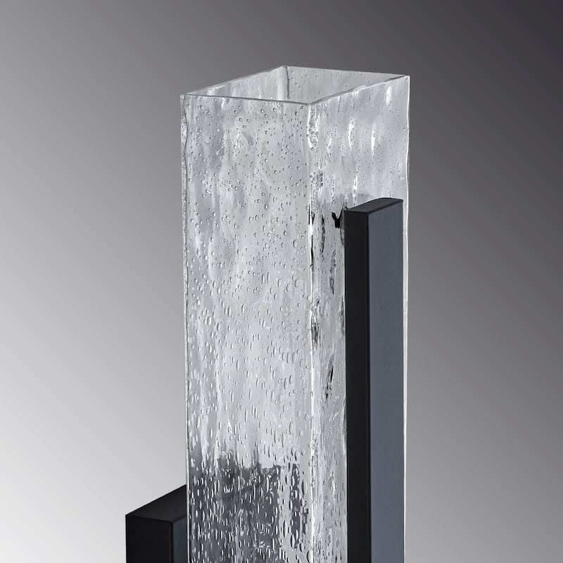 Black Modern Led Indoor Outdoor Wall Sconce, 12W 3000K Warm White