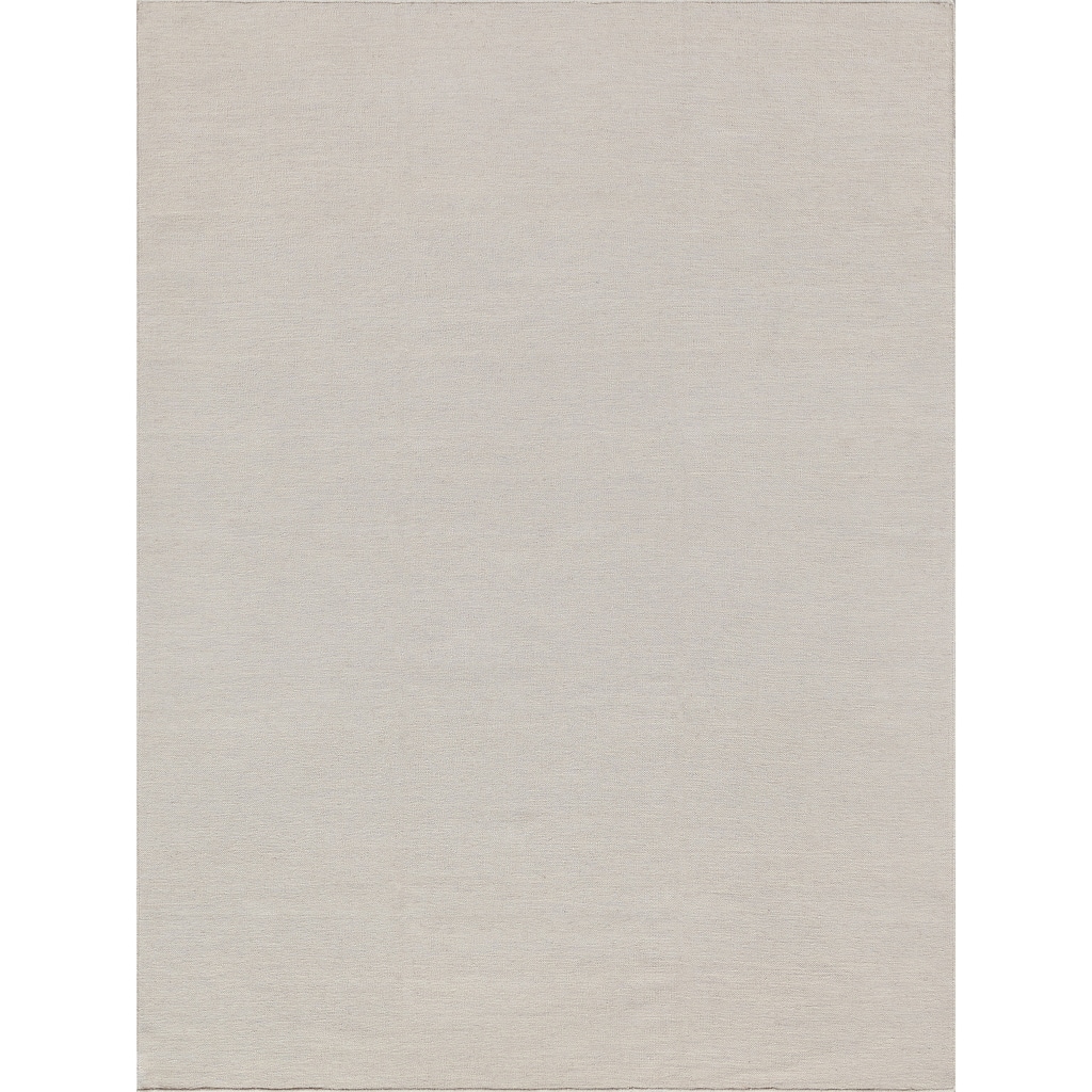 EXQUISITE RUGS Chelsea Flatweave New Zealand Wool Silver Area Rug.