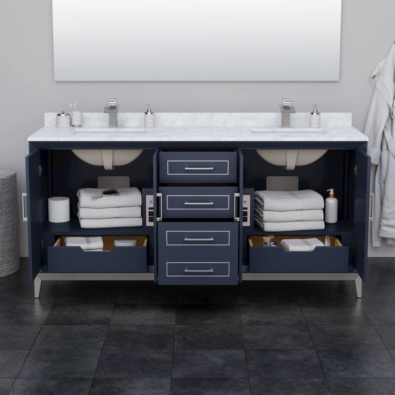 Marlena 72-Inch Double Vanity Set, Cultured Marble Top