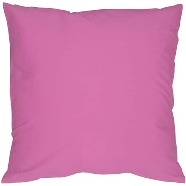 Caravan Cotton Orchid Pink 18x18 Throw Pillow with Polyfill Pillow Insert