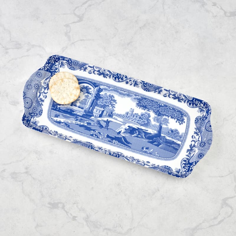 Pimpernel Blue Italian Melamine Sandwich Tray - 15.25" x 6.5"