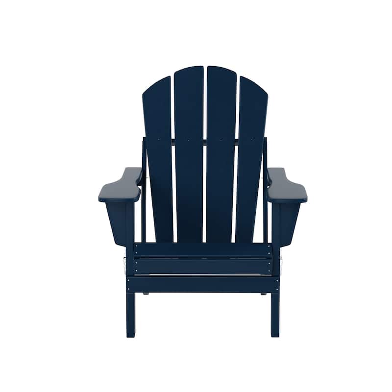 Polytrends Laguna Hdpe All Weather Outdoor Patio Foldable Adirondack Chairs (Set Of 8)