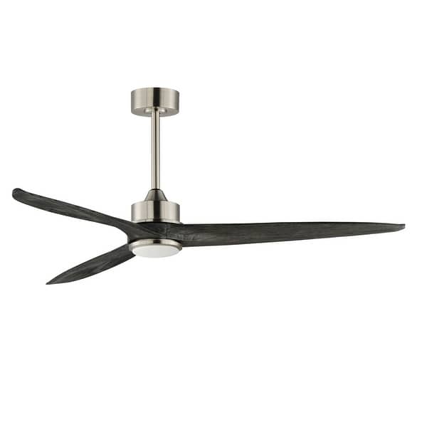 slide 2 of 2, Maxim 88833 Woodwind 72" 3 Blade Indoor LED Ceiling Fan Satin Nickel