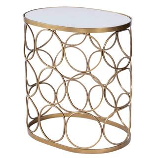 Handmade Tallulah Oval Marble End Table (India)