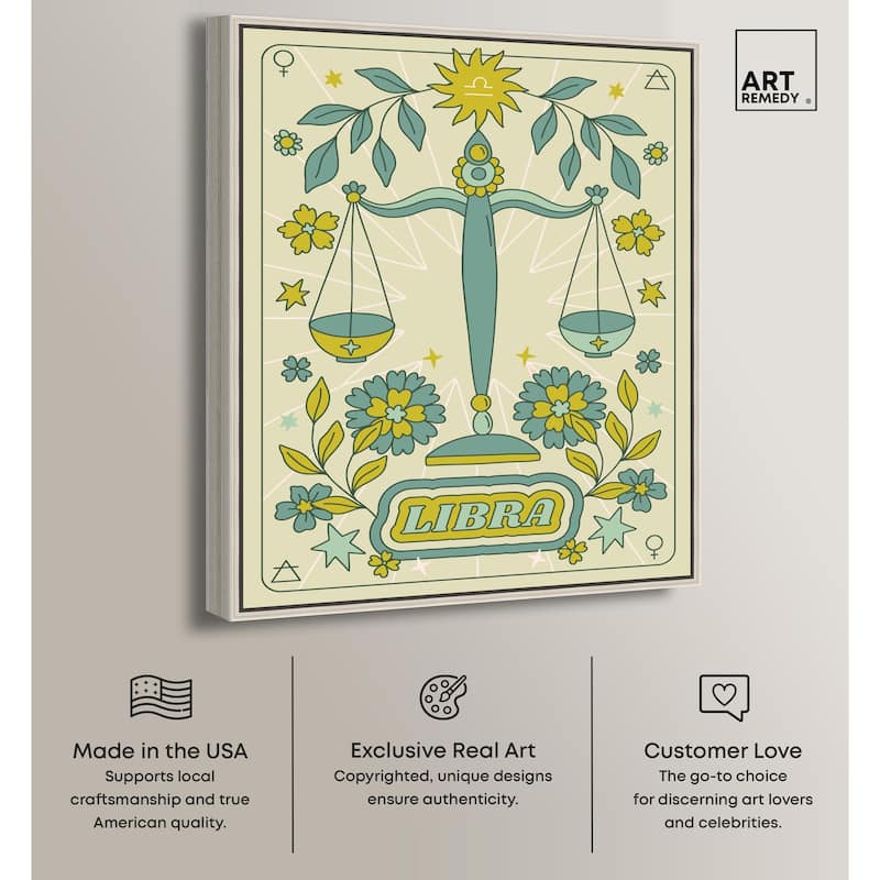 Libra Stars Card Canvas by Art Remedy