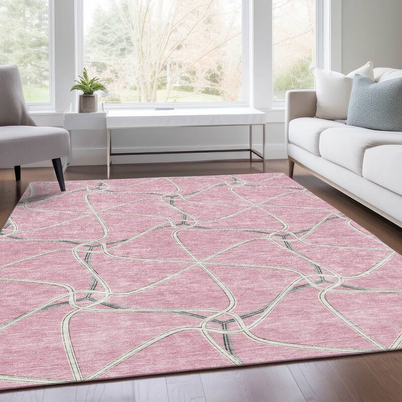 Premium Washable Super Soft Contemporary Geo Mayfield Rug