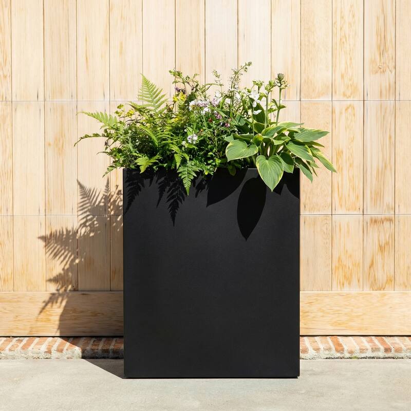 Metal Planters for Outdoor Plants Planter Box - Black-1PC - 24"x30"
